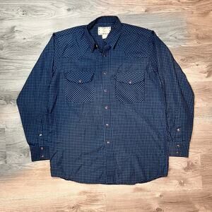 Crazy Cowboy Plaid Cool XL Pearl Snap Rockabilly Western Style Shirt Mens XL